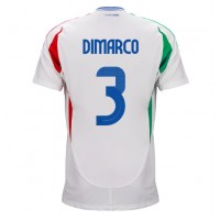 Taliansko Federico Dimarco #3 Vonkajší futbalový dres ME 2024 Krátky Rukáv
